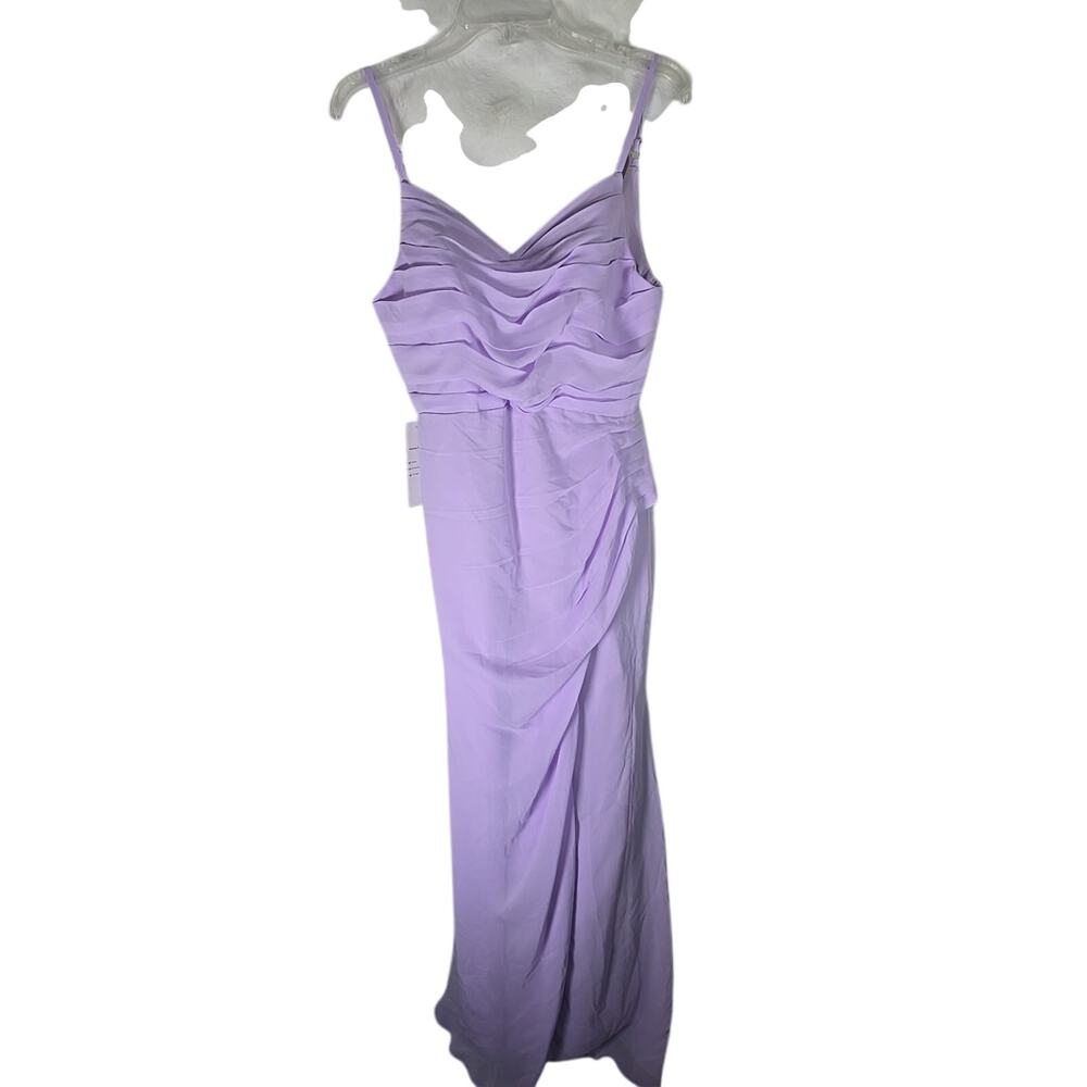 NWT Wear Your Love Purple Prom Dress Size 10 Full Corset Evening Gown Front Slit - Picture 2 of 9